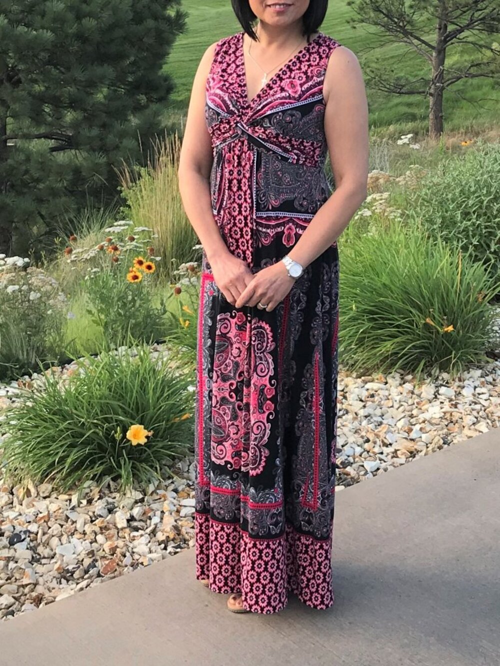Soma Geometric Sleeveless Maxi Dress